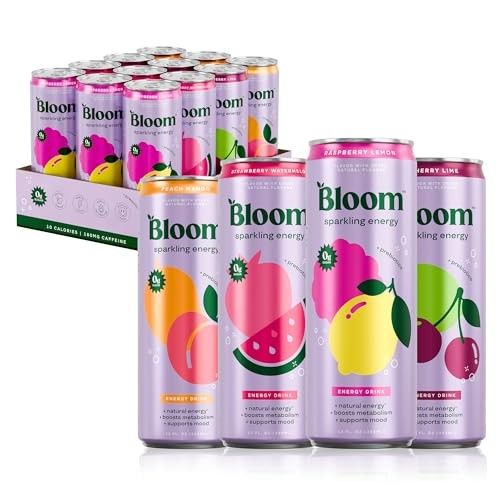 Photo 1 of ***EXP 9/2026**Bloom Nutrition Sparkling Energy Drink - Variety Pack - Natural Caffeine, Zero Sugar, 180mg Caffeine - Antioxidant-Rich with Green Coffee Bean, Green