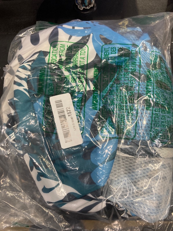 Photo 1 of SLOOSH Pool Floats Chairs Adult,Inflatable Pool Lounge,Plant Pattern Floating Mat Hammock,Blow up Water Chairs Noodles rafts for Party Summer Water Beach Fun,Blue Leaves