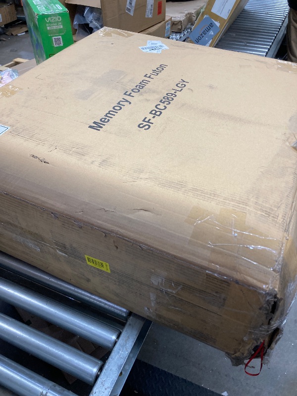 Photo 1 of ***PARTIAL SET***Vipbear 71" Convertible Futon Sofa Bed,Grey Linen Fabric Futon Couch with Detachable Cushion,Adjustable Backrest & Armrest,Modern Loveseat Sleeper Recliner for Living Room,Office,Apartment