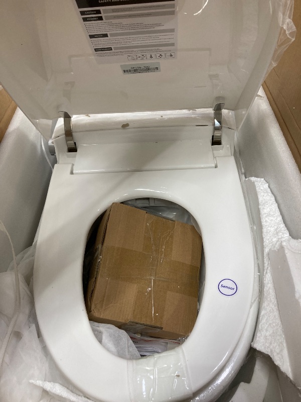 Photo 1 of ***ITEM IS UNUSED BUT OUTSIDE IS DIRTY FROM HANDLING***Smart Toilet with Bidet Built in, Bidet Toilet with Heated Seat and Night Light, One Piece Toilet for Bathroom, Auto Soft Close, UV-C light, Foam Shield, Full/Half Flush***ITEM IS UNUSED BUT OUTSIDE I