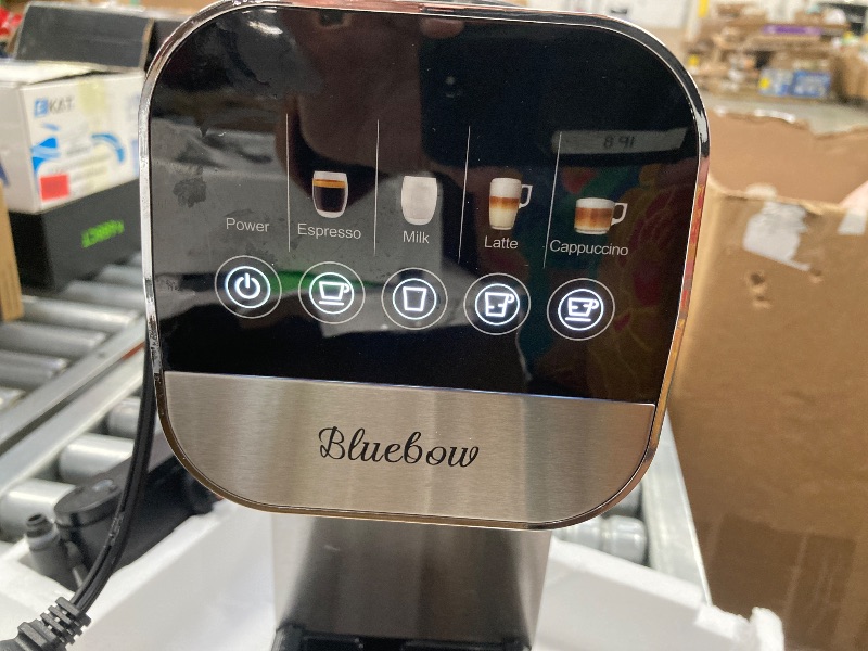 Photo 1 of ***MILK FROTHER IS MISSING***Bluebow Espresso Coffee Machine, 20 Bar Cappuccino & Latte Maker with Auto Milk Frother, Compact Design with Cup Warmer,Stainless Steel***MILK FROTHER IS MISSING***
