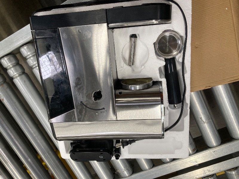 Photo 1 of ***MILK FROTHER IS MISSING***Bluebow Espresso Coffee Machine, 20 Bar Cappuccino & Latte Maker with Auto Milk Frother, Compact Design with Cup Warmer,Stainless Steel***MILK FROTHER IS MISSING***