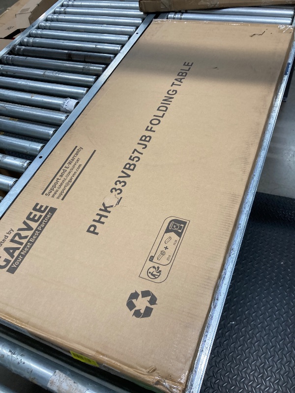 Photo 1 of ***HEIGHT IS 20" ***Garvee Folding Table, Black Leather