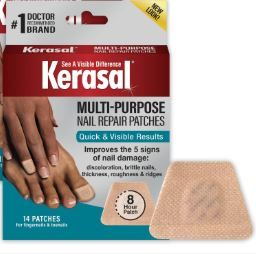 Photo 1 of *ONLY 1* Kerasal Multi-Purpose Nail Repair Patches - 14 Count Twin Pack, Repair for Damaged Nails, 8-Hour Treatment Restores Healthy Appearance