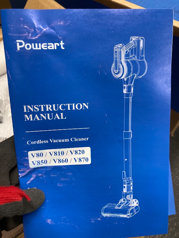 Photo 1 of *Dirty* Cordless Vacuum Cleaner, 8 in 1 Powerful Stick Handheld Vacuum, 45Kpa Vacuum Cleaner, 60min Runtime, Lightweight Brushless Stick Vacuum for Hard Floor Carpet Pet Hair by POWEART