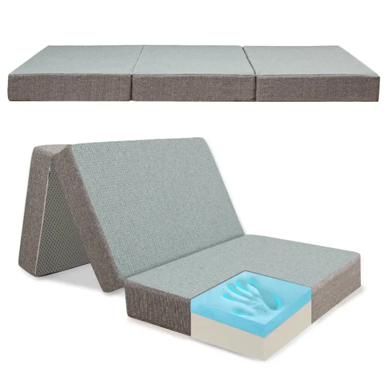 Photo 1 of *FACTORY SEALED* MAXYOYO Adult 6 Inch Folding Queen Futon Mattresses Tri-Fold Camping Mattress with Washable Cover