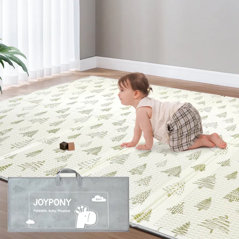 Photo 1 of *Dented* Joypony Baby Play Mat 71" x 79" x 0.4" – Lightweight Foldable Mat for Infants and Toddlers