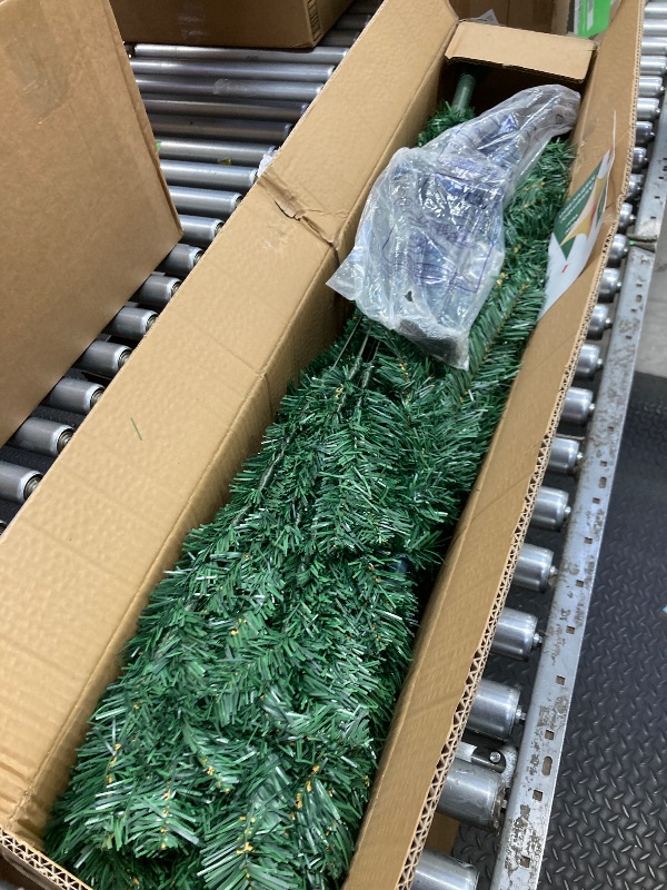 Photo 1 of *PLEASE CLEAN BASE* Ktaxon 8ft Artificial Full Christmas Tree with 1500 Tips, Holiday Xmas Tree for Home Party Decoration, Includes Stand