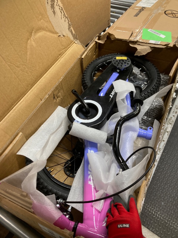 Photo 1 of *Scratched* Naipo 14 in Kid Bike for Boys and Girls Gradient Purple Bicycle with Training Wheels Bell and Dual Brakes