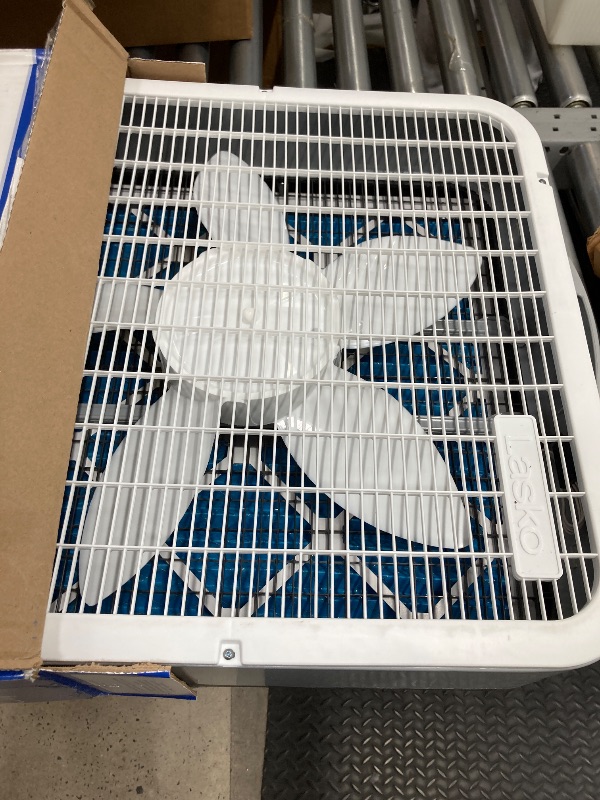 Photo 1 of *Handle Broken* Lasko Air Flex 20" 3-Speed 2-in-1 Box Fan and Air Purifier in One, White, FF305