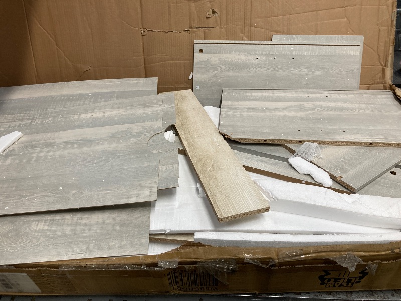 Photo 1 of *No Hardwear/Instructions* Wooden Shelf, Gray Wood