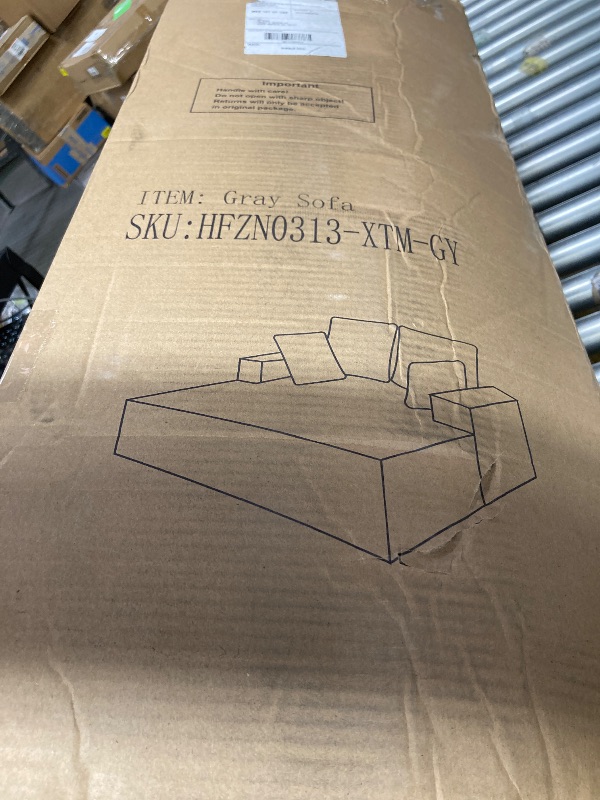 Photo 1 of *FACTORY SEALED* Gray Sofa