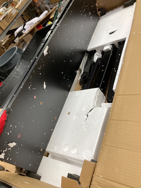 Photo 1 of *Corner Damaged* Claiks Standing Desk with Drawers, 48x24 Inch Electric Stand Up Desk, Adjustable Height Computer Workstation, Black