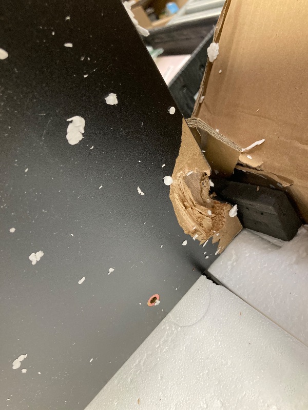 Photo 1 of *Corner Damaged* Claiks Standing Desk with Drawers, 48x24 Inch Electric Stand Up Desk, Adjustable Height Computer Workstation, Black