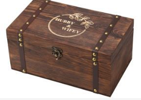 Photo 1 of *ONLY Box* Hubby & Wifey Wedding Keepsake Box, Bridal Shower Gifts,Unique Wedding Engagement Gifts for Couples Mr Mrs Storage Gift Box,Newly-Married Gift