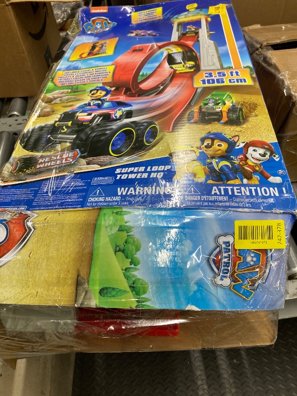 Photo 1 of *Piece Broken?* PAW Patrol: Rescue Wheels Super Loop Tower HQ with Lights, Sounds, Vehicle & Figure