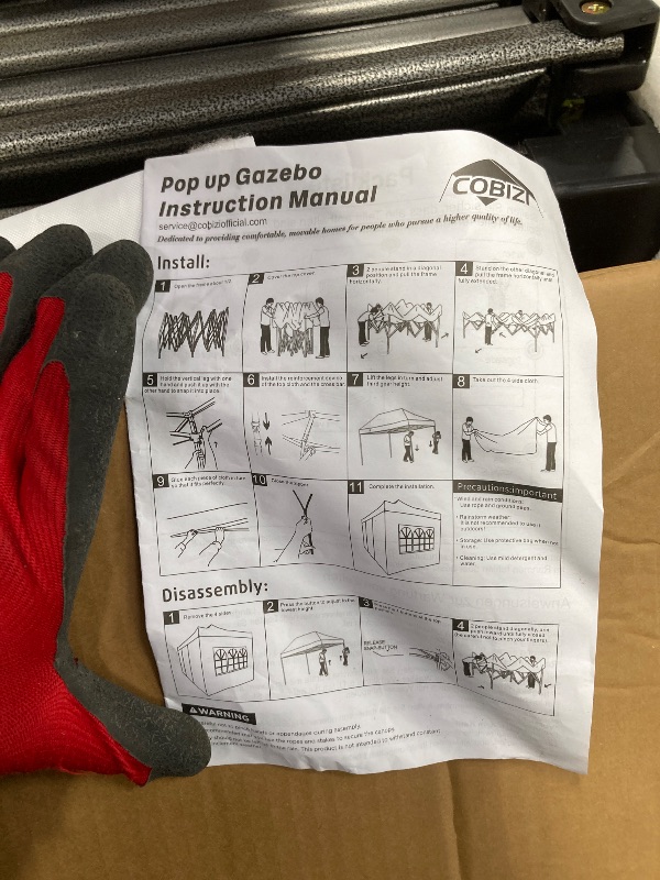 Photo 1 of *Dirty* COBIZI 10x15 Pop up Canopy Heavy Duty Party Tent with 4 Sidewalls,Outdoor Waterproof Pop up Canopy Tent Event Shelter for Parties,Commercial-Series,Camping,Event,White(Frame Thickened)