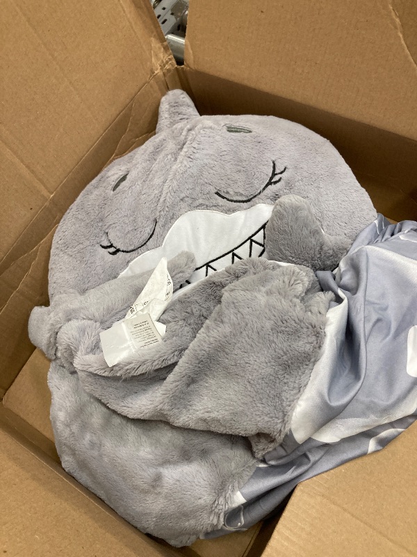 Photo 1 of *CLEAN* Happy Nappers: Pillow & Sleepy Sack Medium - Grey Shark - 54 x 20inches, 2-in-1:Plush Animal Opens Into Sleeping Bag, Soft Play & Nap Character, Kids 3 and up