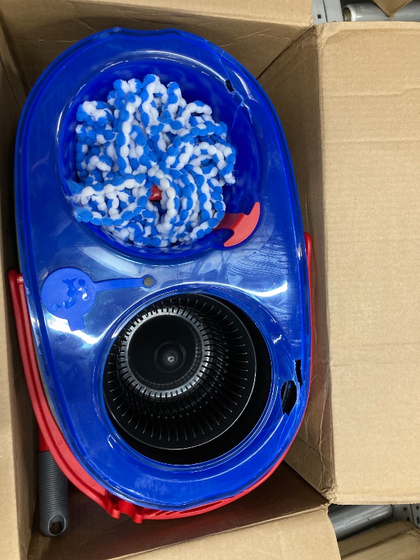 Photo 1 of *Container cracked* O-Cedar, Easywring Rinse Clean Microfiber Spin Mop System, 1 Count