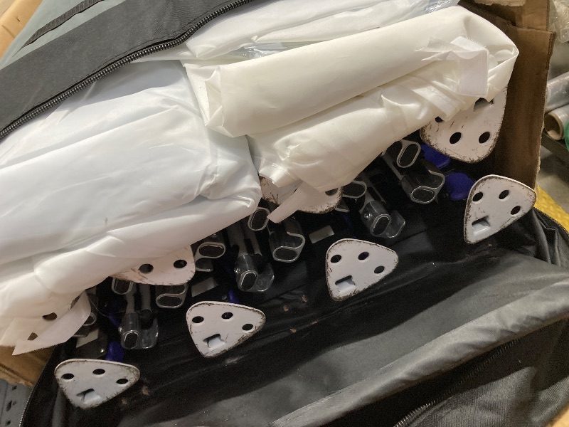 Photo 1 of *HEAVY* Scratched feet* HOTEEL 10x30 Pop Up Canopy with 8 Sidewalls, UV 50+ and Waterproof Party Tent 10×30, Thickened Frame, Large Space Easy Pop Up Canopy, Outdoor Tent for Weddings, Beaches, Parties, Patio (White)