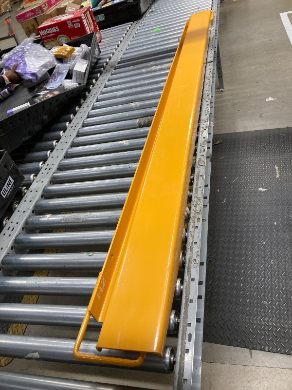 Photo 1 of *Scratched* *HEAVY* YINTATECH Pallet Forks Extensions, 84inch Length Forklift Extensions 4.5inch Width, Heavy Duty Fork Extensions for Forklifts, 1 Pair, Yellow