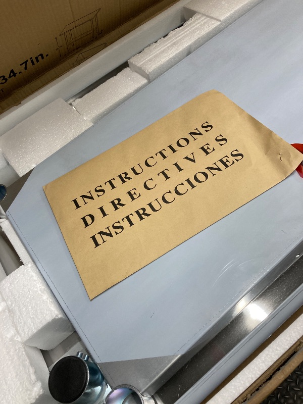 Photo 1 of *Scratched* ROCKPOINT Stainless Steel Table for Prep & Work 24x48 Inches, NSF Metal Commercial Kitchen Heavy Duty Table with Adjustable Under Shelf and Table Foot for Restaurant, Home and Hotel