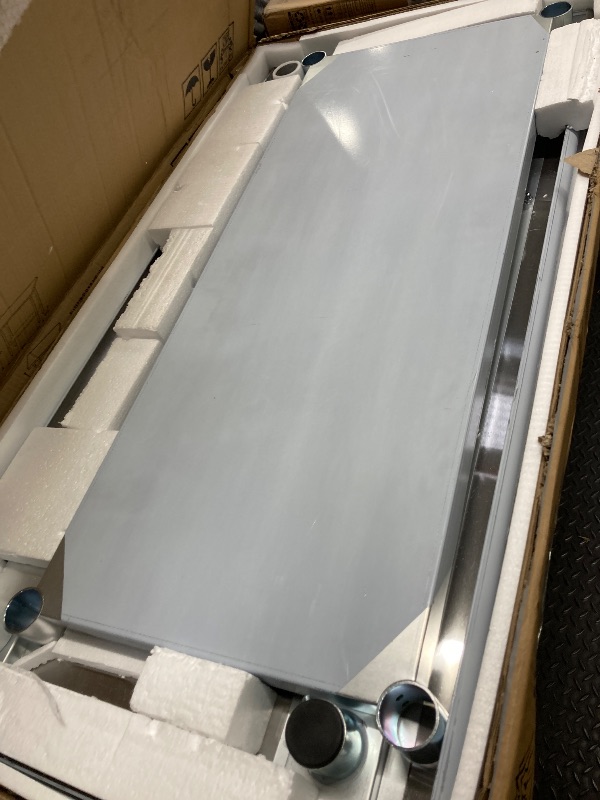 Photo 1 of *Scratched* ROCKPOINT Stainless Steel Table for Prep & Work 24x48 Inches, NSF Metal Commercial Kitchen Heavy Duty Table with Adjustable Under Shelf and Table Foot for Restaurant, Home and Hotel