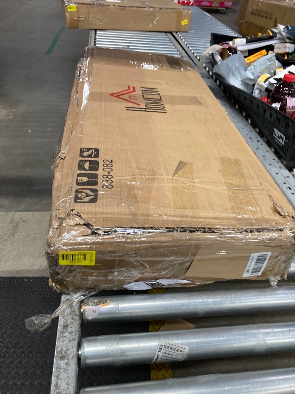 Photo 1 of *Chipped corners* HOMCOM Media Cabinet, 4-Tier Stereo Cabinet, Record Player Stand with Vinyl Record Storage, Adjustable Shelves, Tempered Glass Doors and Cable Management, Distressed Black