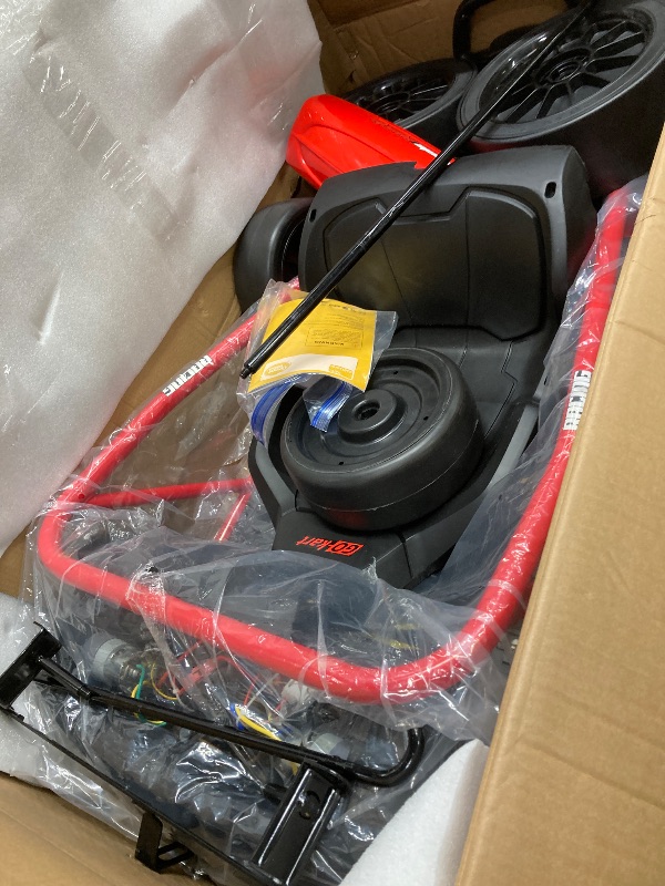 Photo 1 of *Small scratches* Go Kart Electric Drift Kart Car, 24V Outdoor Ride on Toy, Fast 2×300W Motor, 8 MPH High Speed Drift Car, with Music and Slow Start, for Kids 8-12 Years Old Racing Toys (Rot)