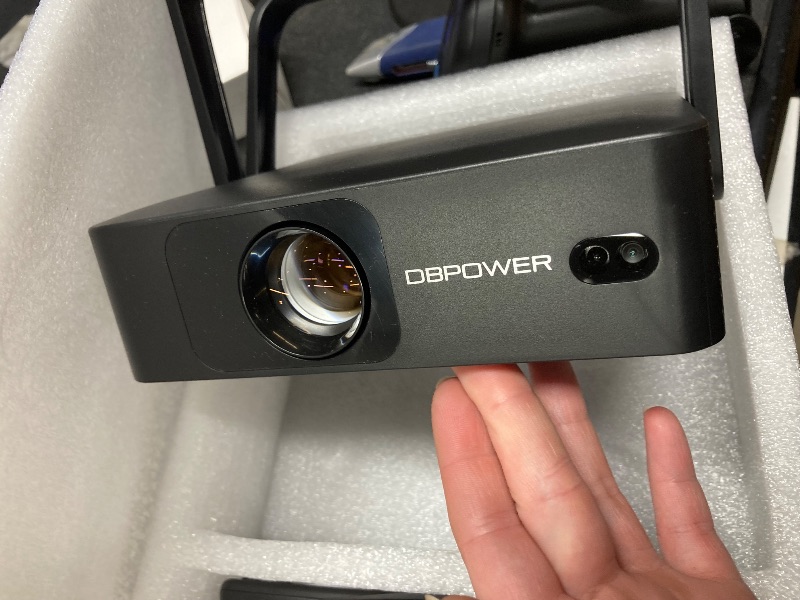 Photo 1 of [Ultra-Slim 1.97"| Auto Focus | Built-in Apps | 360° Stand] Smart Mini Projector with WiFi 6 & Bluetooth, Built-in Apps, DBPOWER N5 Movie Projector for Bedroom