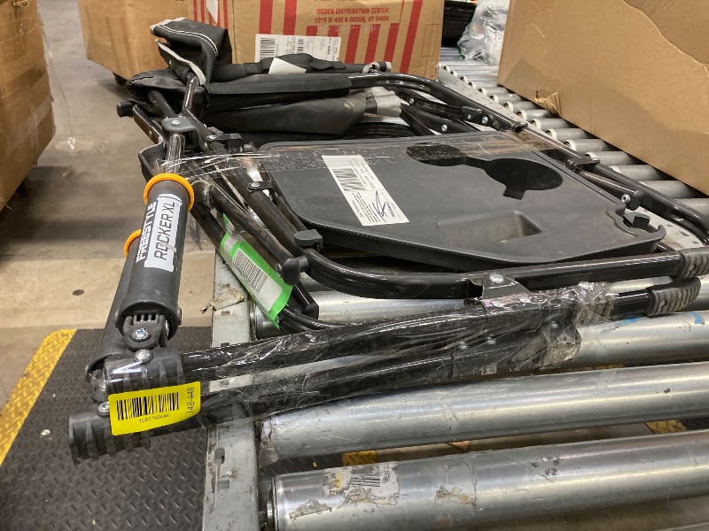 Photo 1 of *Dirty* GCI Outdoor Freestyle Rocker XL with Side Table Oversized Rocking Camp Chair, Black
