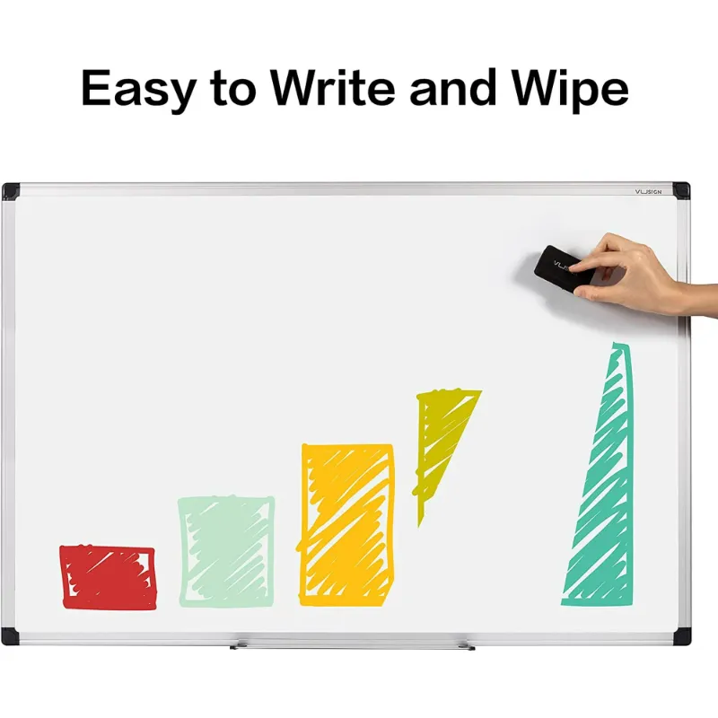 Photo 1 of *Bent in middle* VUSIGN Magnetic Dry Erase Whiteboard, 36 X 24 Inches, Wall Mounted with Pen Tray, Silver Aluminium Frame