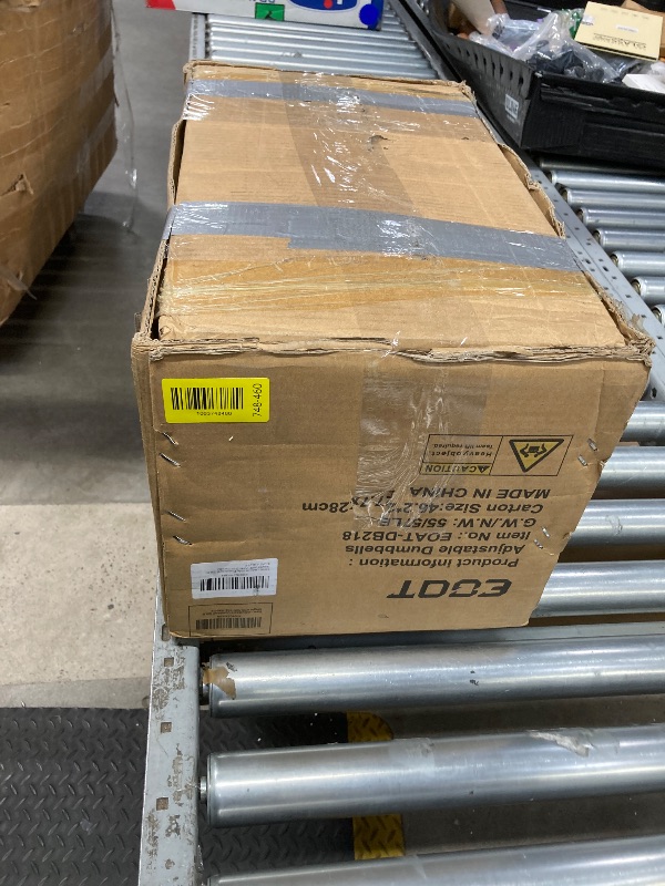 Photo 1 of *HEAVY* EOAT Adjustable Dumbbells Single, 55LB 5 in 1 Free Adjustable Dumbbell Set with Anti-Slip Handle & Rainbow-colored Weight Plates for Home Gym, Weight Set for Women Men (55LBS Single)