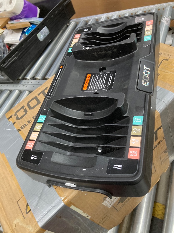 Photo 1 of *HEAVY* EOAT Adjustable Dumbbells Single, 55LB 5 in 1 Free Adjustable Dumbbell Set with Anti-Slip Handle & Rainbow-colored Weight Plates for Home Gym, Weight Set for Women Men (55LBS Single)