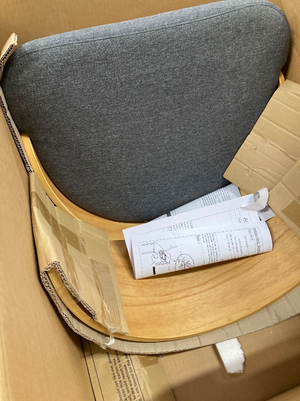 Photo 1 of ***(DAMAGE -ONE BROKEN LEG - SELLING AS PARTS ONLY)*** 
Christopher Knight Home GDFStudio Christopher Knight Home Truda Mid Century Modern Fabric Barstools Set of 2 in Charcoal