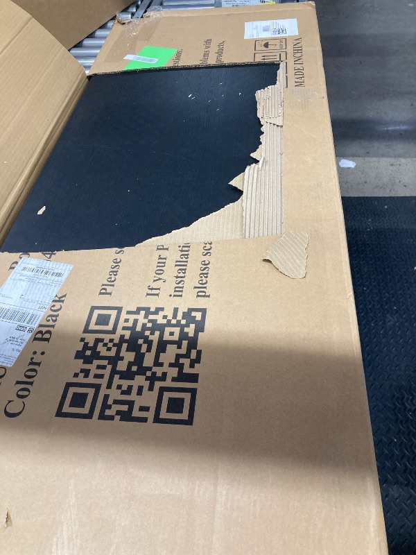 Photo 1 of 130 Gallon Resin Deck Box, Outdoor Lockable Storage Container for Patio Cushions, Garden Tools, Pool Supplies, Toys, Waterproof and UV Resistant, Reinforced Rib Design, Black