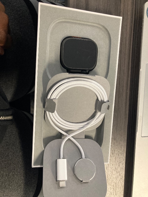 Photo 4 of Apple Watch Ultra 3 [GPS + Cellular 49mm] Running & Multisport Smartwatch w/Rugged Titanium Case w/Black/Charcoal Trail Loop - M/L. Satellite Communications, Advanced Health & Fitness Tracking