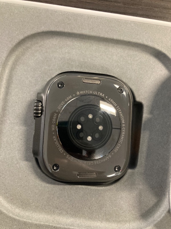 Photo 1 of Apple Watch Ultra 3 [GPS + Cellular 49mm] Running & Multisport Smartwatch w/Rugged Titanium Case w/Black/Charcoal Trail Loop - M/L. Satellite Communications, Advanced Health & Fitness Tracking