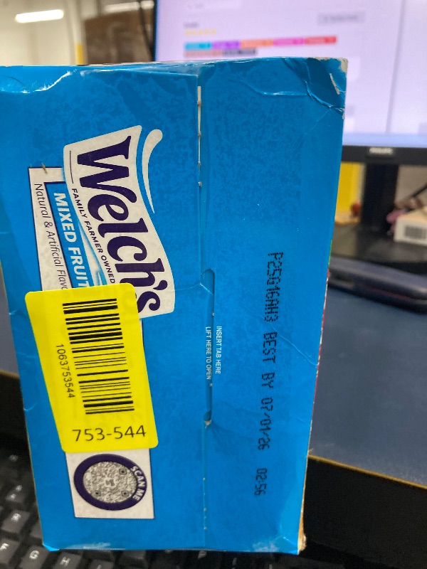 Photo 1 of ***bb 07/01/26***Welch's Fruit Snacks, Mixed Fruit, 0.8 Oz, Box Of 40 Fruit Snacks