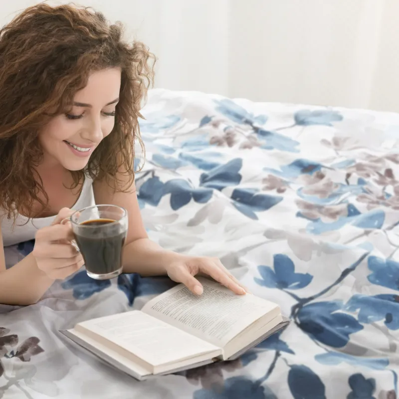 Photo 1 of ***not complet***Regency Heights King Size Comforter Sets, Blue Bed in a Bag King, Botanical Bedding Comforter Set with Bed Sheets and Side Pockets, 9 Pieces