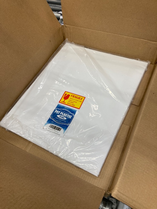 Photo 1 of (10 Pack) PET Sheet Panels - 16" x 20" x 0.04" Clear Acrylic Sheet-Quality Shatterproof, Lightweight, and Affordable Glass Alternative Perfect for Poster Frames, Counter Barriers, and Pet Barriers