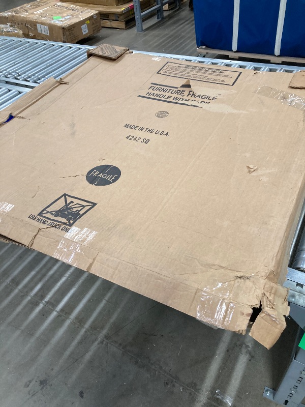 Photo 1 of ***(MISSING LEGS -SELLING TABLE TOP ONLY)*** 
Correll 42"x42" Square, Classroom Dry Erase/Markerboard Top Activity Table, Height Adjustable (19"-29), White Durable High Pressure Laminate, School Furniture, Made in The USA   ***(BOX RIPPED/TORN, SOME SCUFF