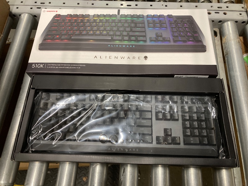 Photo 1 of Alienware Low-Profile RGB Gaming Keyboard AW510K, AlienFx Per Key RGB LED Color Backlighting, Media CONTROLS & USB Passthrough, Cherry MX Low Profile Red Switches
