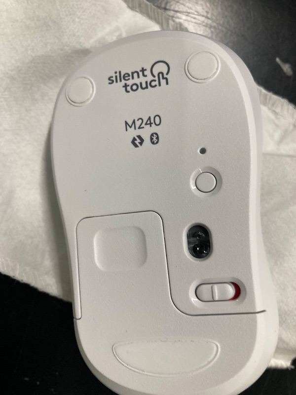 Photo 1 of ***(PART ONLY -SELLING AS IS )*** 
Logitech M240 Silent Bluetooth Mouse, Wireless, Compact, Portable, Smooth Tracking, 18-Month Battery, for Windows, macOS, ChromeOS, Compatible with PC, Mac, Laptop, Tablets - Off White