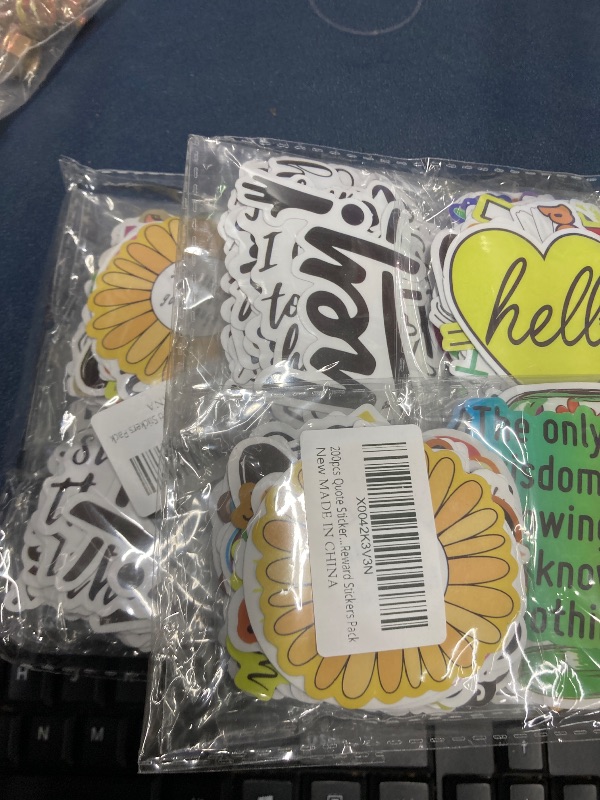 Photo 1 of ****2 Pck***200PCS Motivational Quote Stickers Encouraging Positive Affirmation Sticker for Water Bottle Journal Laptop Decals Phone Skateboard, Inspirational Gift for Teen Adult Student Teacher Employees