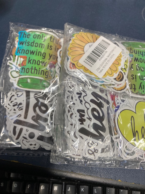 Photo 1 of **** 2 PACK**200PCS Motivational Quote Stickers Encouraging Positive Affirmation Sticker for Water Bottle Journal Laptop Decals Phone Skateboard, Inspirational Gift for Teen Adult Student Teacher Employees