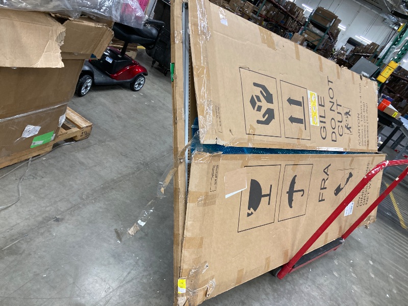 Photo 1 of **DAMAGED CORNER-SEE PICS****JILoffice Large Magnetic White Board, Dry Erase Board 96 x 48 Inch, Silver Aluminum Frame Wall Mounted Board for Office Home and School