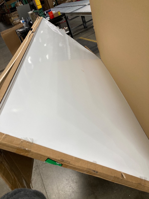 Photo 1 of **DAMAGED CORNER-SEE PICS****JILoffice Large Magnetic White Board, Dry Erase Board 96 x 48 Inch, Silver Aluminum Frame Wall Mounted Board for Office Home and School