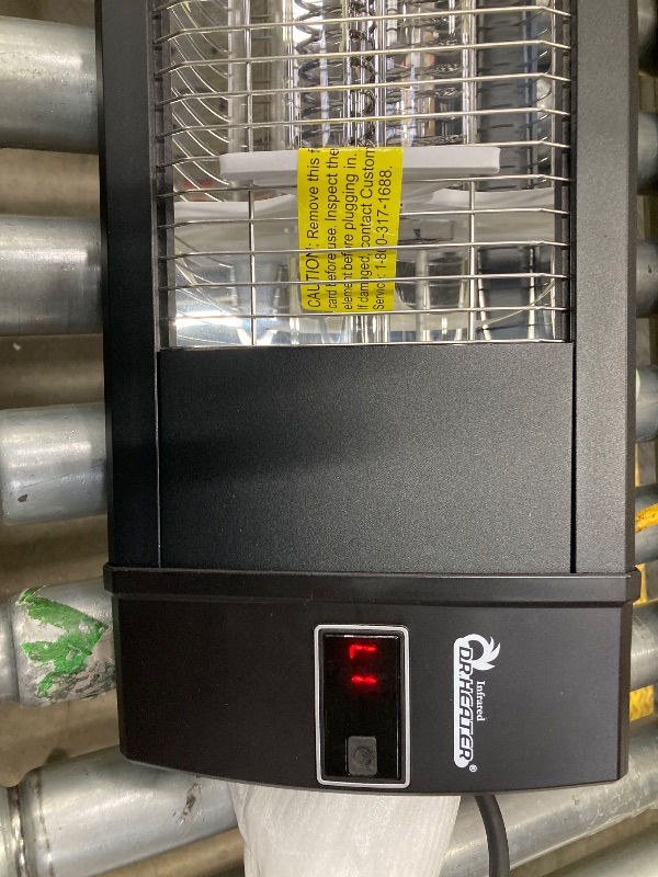 Photo 1 of **MISSING MOUNTING BRACKETS***Dr Infrared Heater DR-238 Carbon Infrared Outdoor Heater for Restaurant, Patio, Backyard, Garage, and Decks, Standard, Black