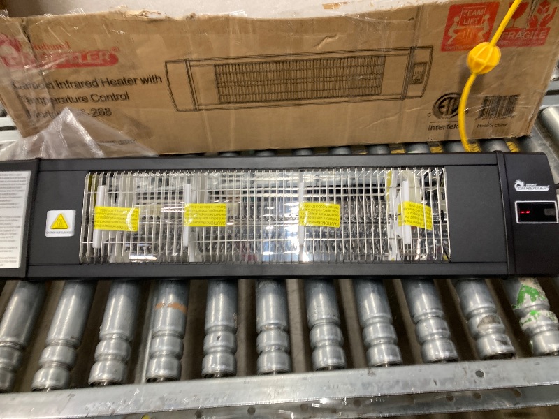 Photo 1 of **MISSING MOUNTING BRACKETS***Dr Infrared Heater DR-238 Carbon Infrared Outdoor Heater for Restaurant, Patio, Backyard, Garage, and Decks, Standard, Black
